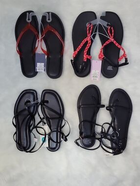 (4) Various Black Sandals Collection Reseller's Bundle